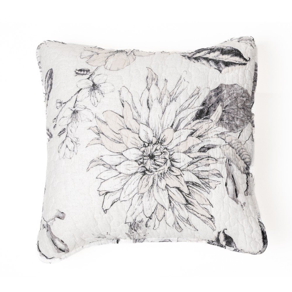Justina decorative pillow cover with flowers